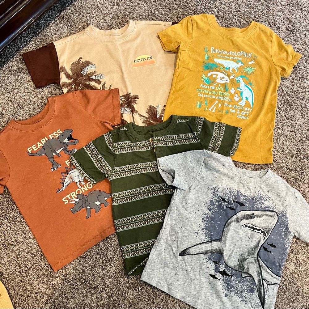 Kids Graphic T-Shirts Set - Assorted Colors
